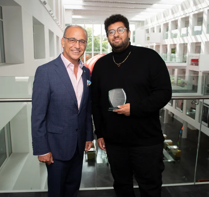 Award ceremony with industry leader