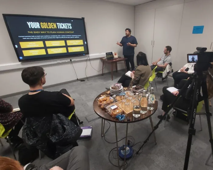 Workshop session with golden tickets presentation